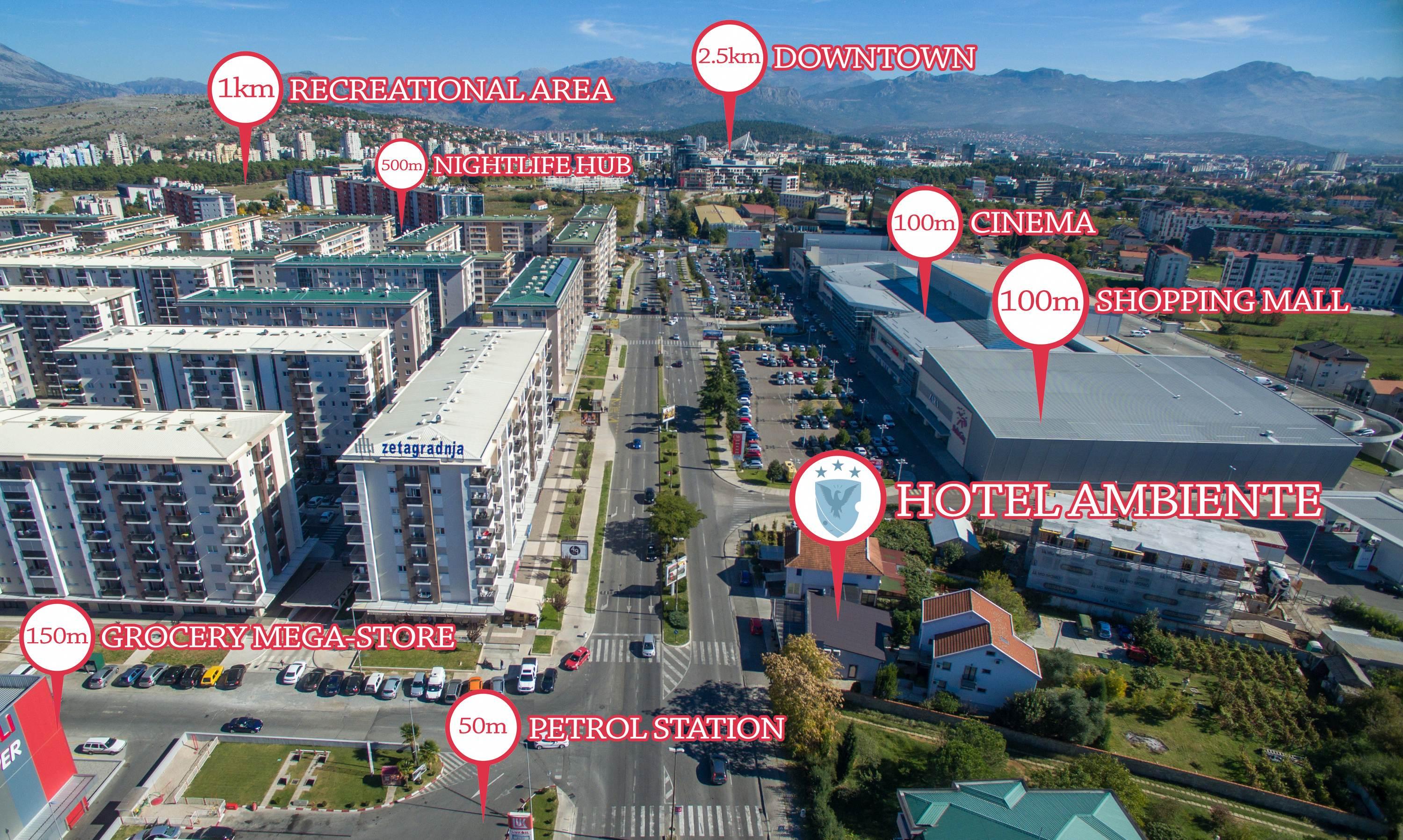 Hotel Ambiente Podgorica Kültér fotó